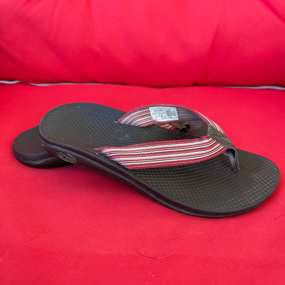 Chaco Flip Flops - Size 8.5 - Red, White, Tan